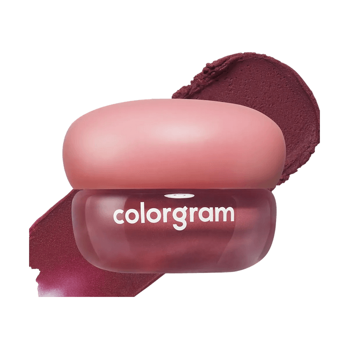 韩国COLORGRAM 果酱柔雾唇霜 唇颊两用口红 空气丝绒哑光唇釉 3.5g #05 HIP BERRY 蓝调深红色 附赠1个毛绒钥匙扣