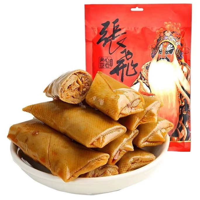 【中国からの直送】舒娘張飛干し豆のサンドイッチ豆ネットセレブのスナックで欲求を満たすオフィスレジャーフード小包装サクサク竹の子のサンドイッチ豆ロール300gスパイシーな味