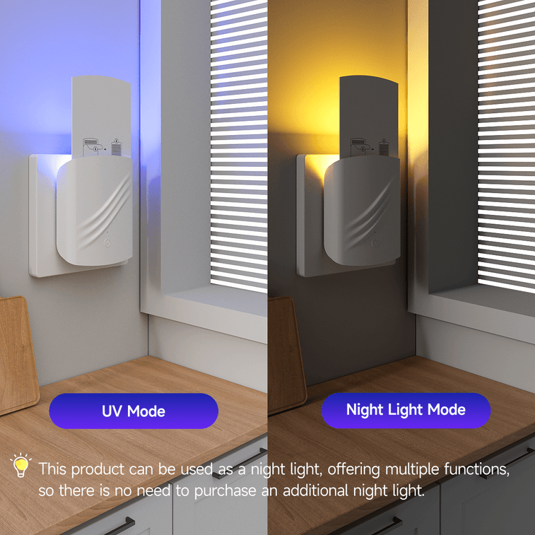 Indoor Flying Insect Trap With UV Attractant Night Light Plug-in Outlet with 2 Refill Cards 10