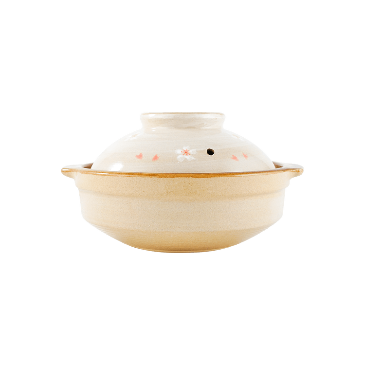 Small Cherry Blossom Donabe Clay Cooking Pot