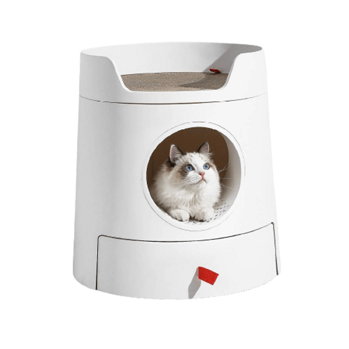 MichuPet XL Castle Cat Litter Box White