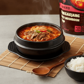 Yukgaejang Spicy Mushroom Soup , 17.6 oz 【Microwave Instant Soup】【 Ready in Minutes】