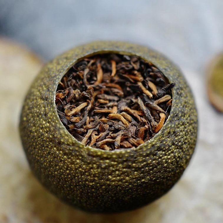 小師姐評茶 理氣溫潤新會小青柑 小吉利 18年新會老樹柑09年宮廷普洱茶茶葉 宮廷級古樹純料熟普 新會陳皮 250克 4