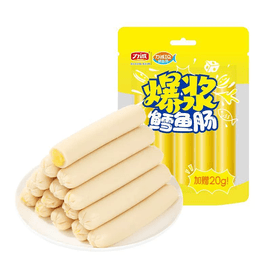 力诚 奶酪味爆浆鳕鱼肠鱼棒办公休闲网红即食袋装零食100克*1包