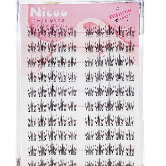 妮可 NICOO 中國製造 10排秋楓葉假睫毛 放大雙眼 免膠自粘 易取即用 自帶膠條
