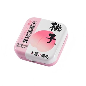 Sugar-free Peach-flavored Mint Candy, 16g
