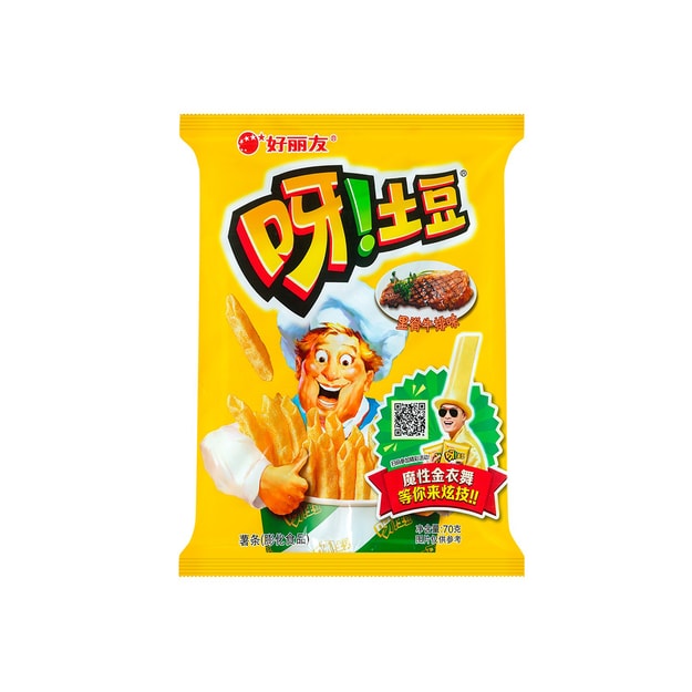 商品详情 - 韩国orion好丽友 呀!土豆薯条 里脊牛排味 70g - image  0