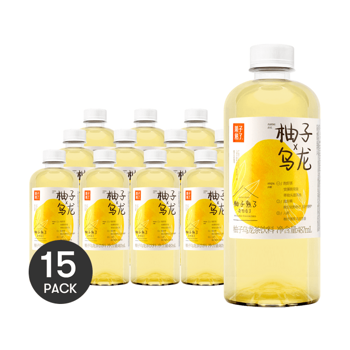 果子熟了 柚子乌龙茶饮料 487ml*15【15瓶装】【真实果汁添加】