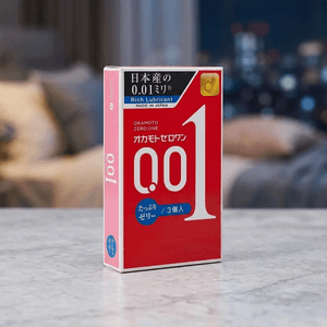 001 Extra Lubricated Ultra Thin Non-latex Polyurethane Condoms, 3pcs【Japanese Version】
