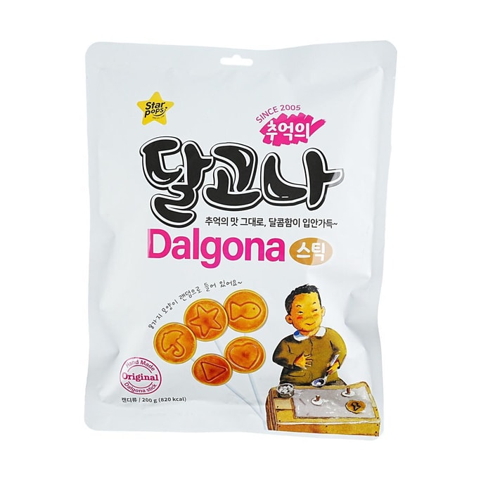 韩国HANWOLL DALGONA 椪糖棒棒糖 麦芽糖 200g