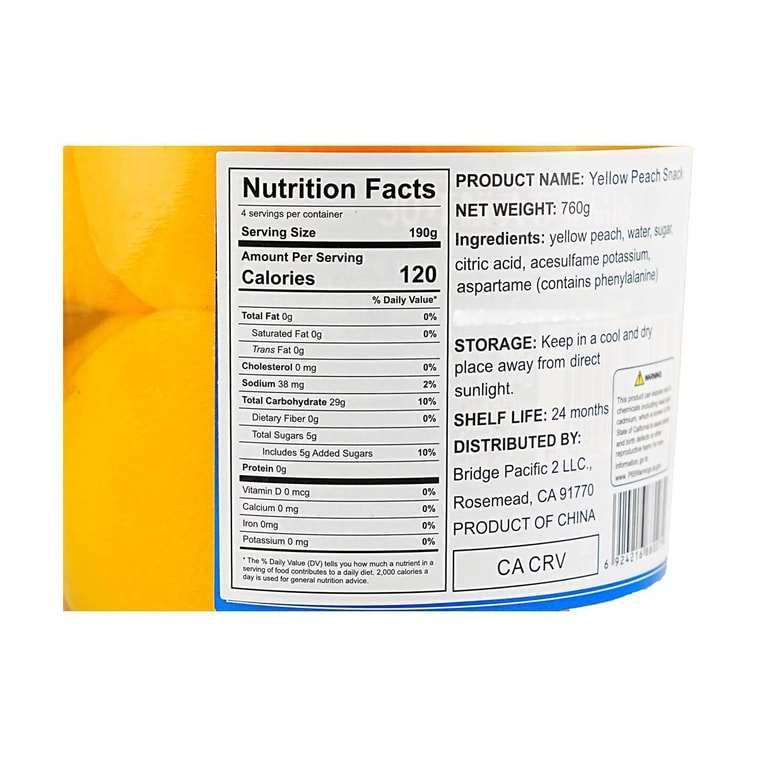 Canned Yellow Peaches, 26.81 oz 5