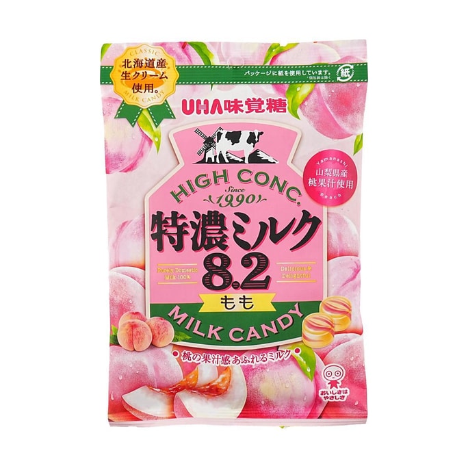 日本UHA味觉糖 特浓牛奶糖 桃子味 70g