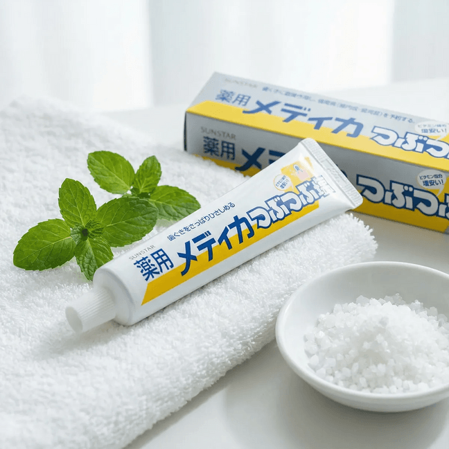 日本SUNSTAR 颗粒结晶盐牙膏去牙渍 170 g