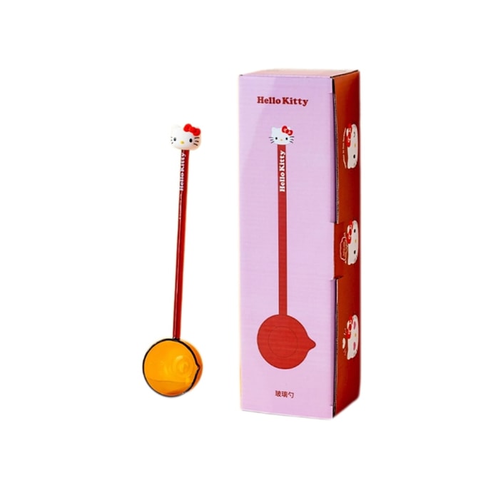 Gorgeous Sanrio Long-Handled Heat-Resistant Glass Spoon - Hello Kitty 1 Pice