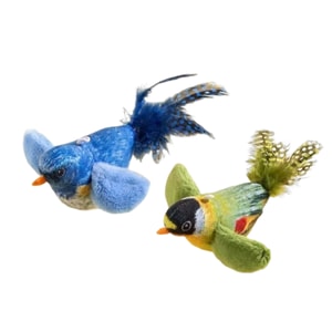 New Simulation Bird Voice Out Toy For Relieving Boredom And Teasing Cats 【Liuying+Robin】Induction Sounder+strong Rope