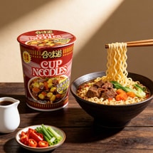 Artificial Beef Flavor Cup Noodles - Instant Noodles, 2.43oz