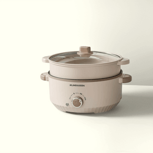 Electric skillet(apricot+pot+rack) 1 bunch