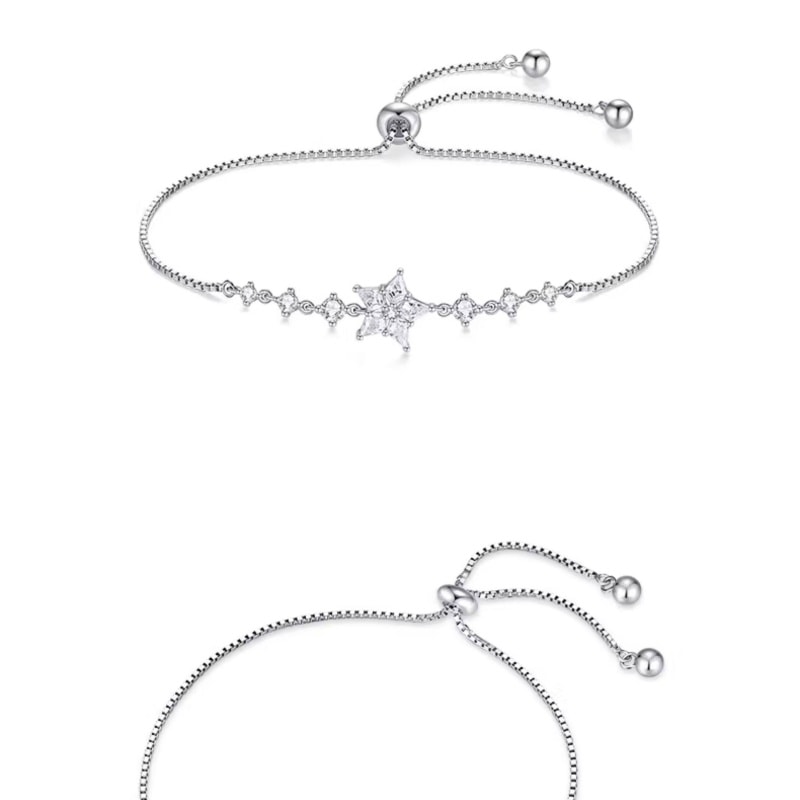 【中國直郵】 周大學生 幸運星項鍊純銀S925女款設計感鎖骨鏈輕奢小眾手鍊聖誕禮物 單條裝