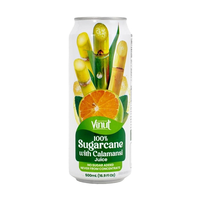 越南VINUT 100%金桔甘蔗果汁 500ml【0添加】