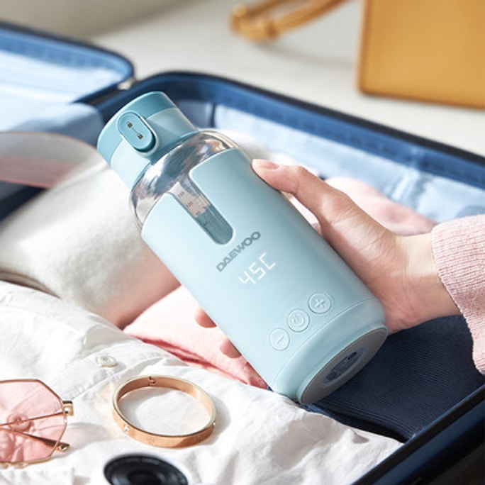 [중국발 다이렉트 메일] 대우 무선 휴대용 우유 믹서기 항온 주전자 온수 주전자 블루 모델