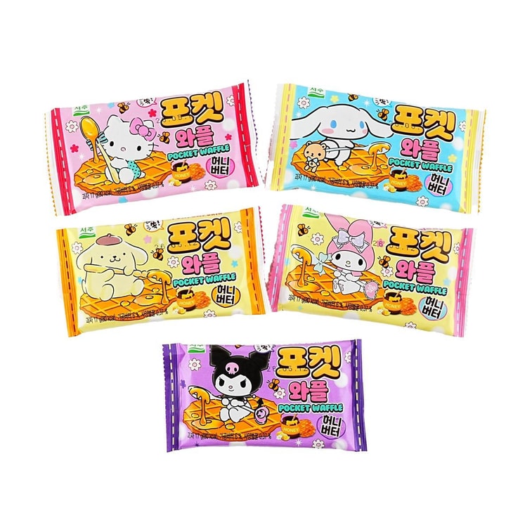 산리오 포켓 와플 비스킷 허니 버터 맛 0.59온스 6