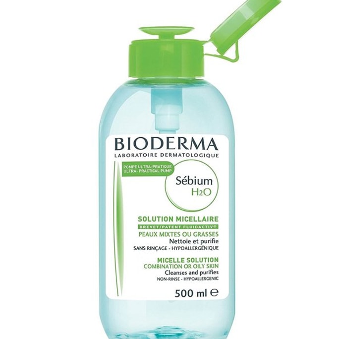 BIODERMA Sebium H2O Purifying Cleansing Micelle Solution Solution For Combination to Oily Skin Pump 500ml