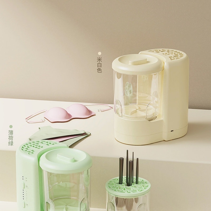 Underwear Washer Dryer Combo Fully Automatic Wash and Dry in One Quick Wash for Makeup Brushes Off-White Single Unit