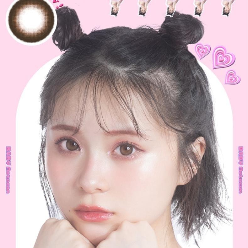 【日本美瞳/日本直邮】Baby MOTECON 日抛美瞳 Baby Ring Mocha「棕色系」10片装  度数-3.50(350)预定3-5天 DIA:15.0mm | BC:8.7mm