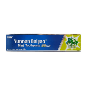 Yunnan Baiyao Mint Toothpaste, 100g, Gum Care, Bleeding Relief, Fresh Breath, Anti-Plaque, Oral Care