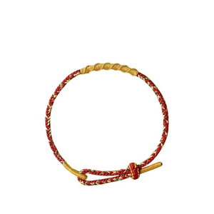 【中国直邮】 普陀山 马年十二生肖本命年红绳编织手绳手链 马-大势至菩萨 14-18cm