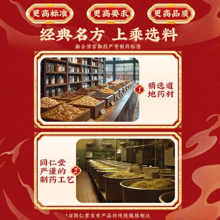 【中国直邮】 北京同仁堂 养肺丸 咳痰咳嗽咳喘气管炎咽喉炎润肺止咳口苦咽干 6g*10丸/盒 3