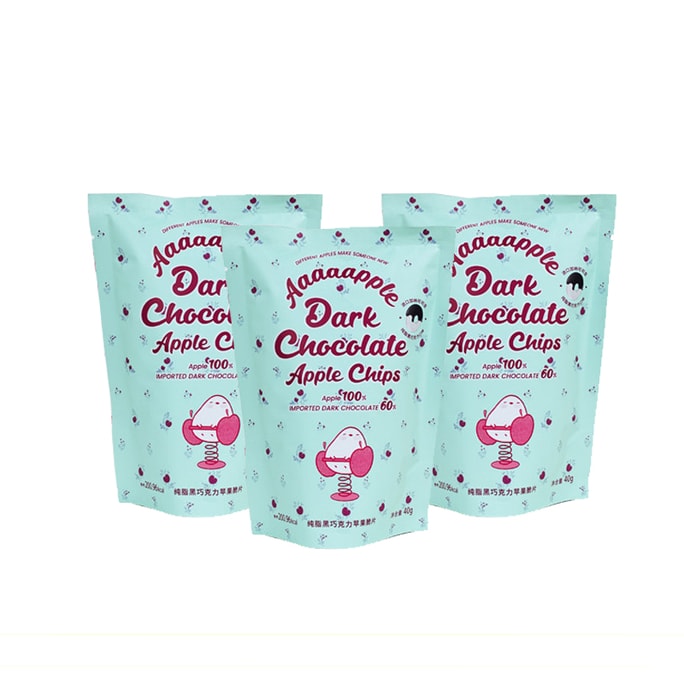 Dark Chocolate Apple Crisps 40g * 3 Bags