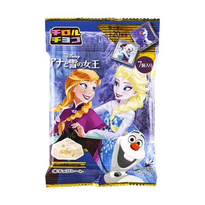 日本TIROL CHOCO松尾杏仁白巧克力 迪士尼系列 冰雪奇緣 45.5g