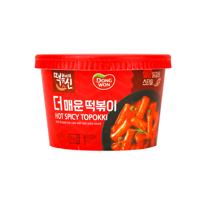 韩国DONGWON东远 即食炒年糕 韩式辣酱味 杯装 120g【微波加热3分钟即可】