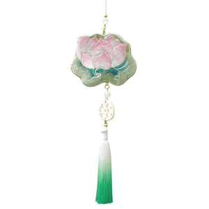 Summer Solstice Lotus Opening Lavender Pendant Mid Autumn Festival Lotus Hanging Bag Accessory 8.8 * 15.5cm * 1 piece