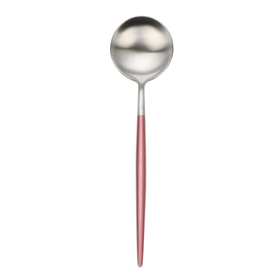 【中国直邮】TIMESWOOD 北欧长柄汤勺 1把 不锈钢 韩式 粉银一只