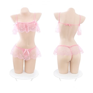 Sexy Underwear Bra Split Suit Pink One Size
