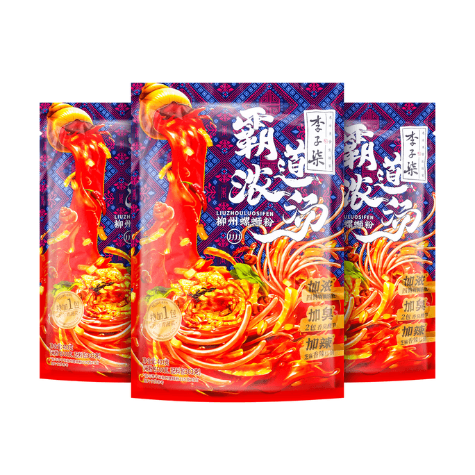 Thick Soup Liuzhou Snail Rice Noodles 14.22 oz*3【3 Packs】