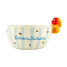 Twinkle Twinkle Sleepy Star Bowl – Blue Stripe 6.1”