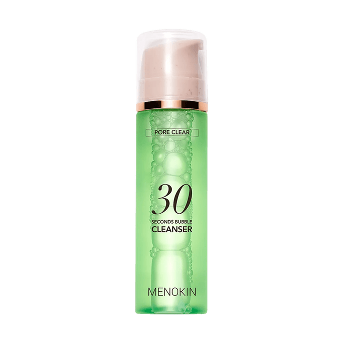 韩国MENOKIN 30秒泡泡洁面 绿黏土泡沫洗面奶 150ml #毛孔净透型 温和弱酸性 深层去老废角质控油 卸防晒底妆 敏感肌适用【朴宝英同款】