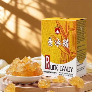 Yellow Lump Rock Candy, 16 oz 【Stir-fried Dishes, Porridge, Sweet Soups, And Desserts】【 Yami Exclusive】