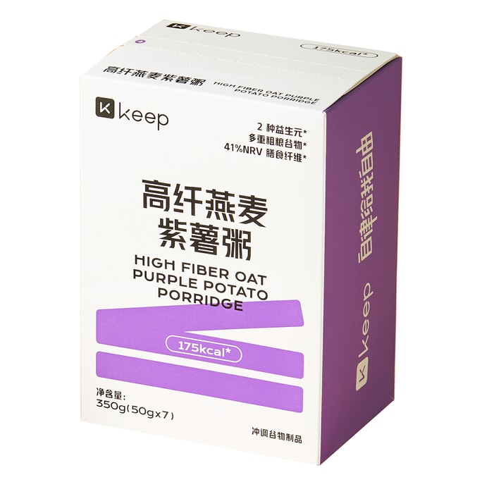 High-Fiber Oat & Purple Sweet Potato Porridge, 350g