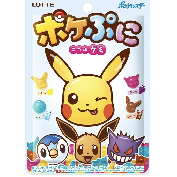 Lotte Pokémon 4 Flavors Mixed Fruit Gummy 80g