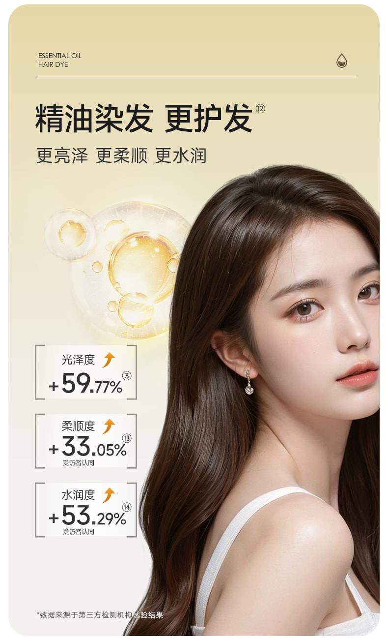 忆丝芸 【适用于齐胸长发】植物染发剂A-4榛果灰棕400ml*1盒(100ml+100ml)*2