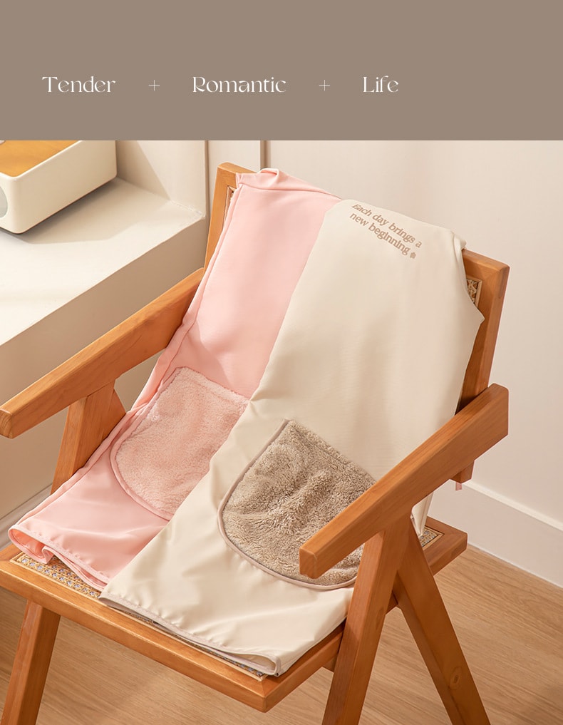 FaSoLa Life 擦手长袖款围裙 奶油轻法 1件 防水耐脏 做饭工作服 围腰餐饮罩衣