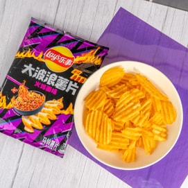 大陆版LAY'S乐事 大波浪薯片 火鸡面味 70g【灵魂辣劲 厚实酥脆】