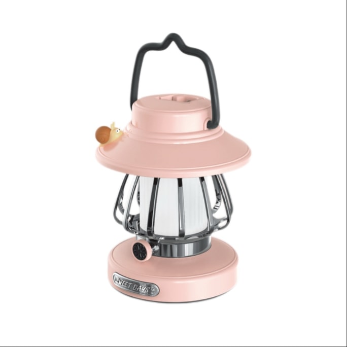 Retro Campsite Night Light Outdoor Portable Campsite Ambient Lighting-Pink 1Pc
