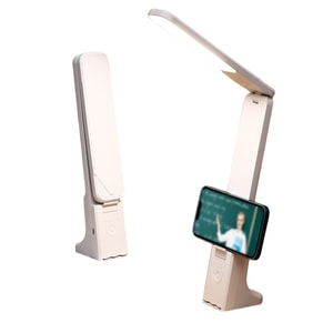 【中国直送】HSPM 折りたたみ式目に優しいLEDデスクランプ（勉強、寝室、ベッドサイド用）；縦型タッチモデル；充電式とコンセント接続式の両方に対応 + 色と調光調整可能；1個