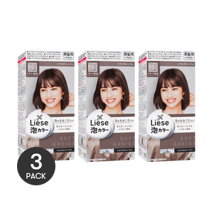 LIESE Bubble Hair Dye #Soft Greige 【3 Boxes of Long Hair Value Pack】