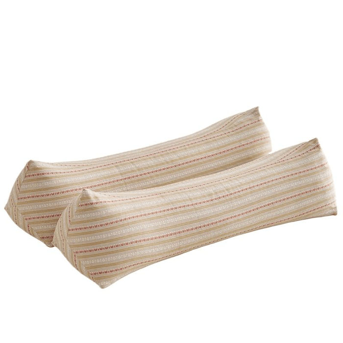 [중국 직배송] 마오런 메밀 껍질 삼각 건강 베개, 목 지지대, 수면 보조, 견인 베개, 성인용, 우아한 메밀 무늬 - 2개입 [45*15cm]